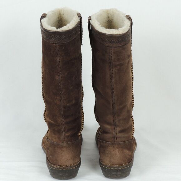 UGG 5676 Swell Tall Boots Women's Size 7 Brown Steampunk Dark Academia - Picture 5 of 8